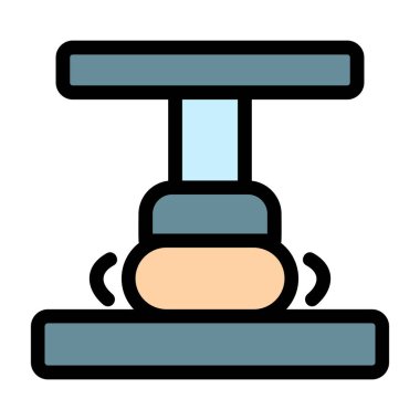 inşaat simgesi renk dış hat vektörü