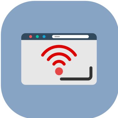WIFI vektör düz renk simgesi