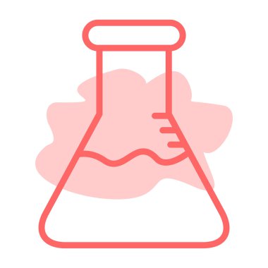 kimyasal deney renk ikonu vektör illüstrasyonu