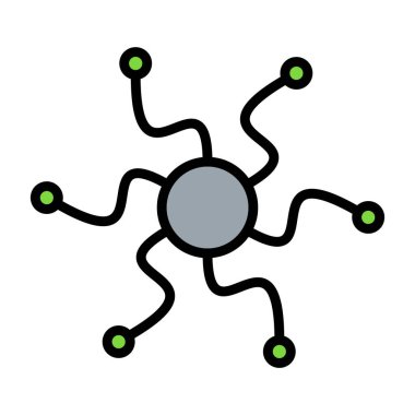 İzole edilmiş virüs simgesi vektör tasarımı