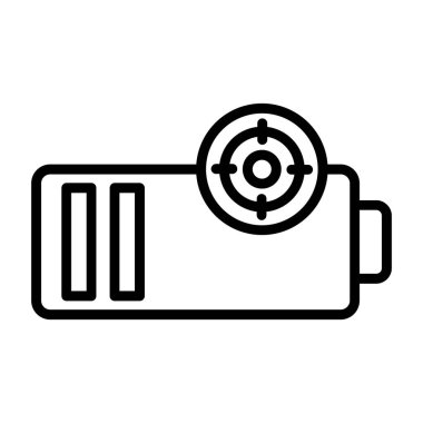 Pil Vektör Satırı Simge Tasarımı