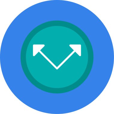 ok yönü simgesi rozet biçiminde