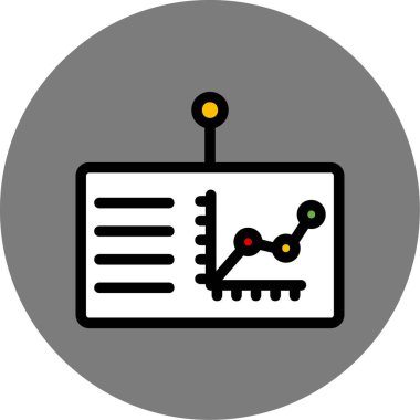 iş grafiği simgesi, vektör illüstrasyonu