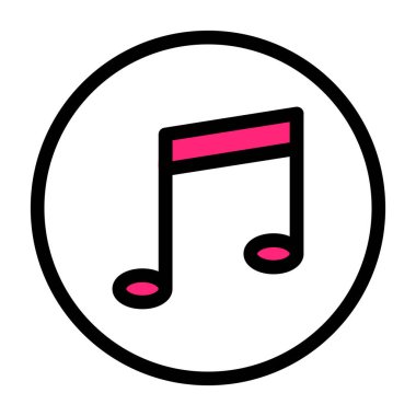 Müzik. Web simgesi basit illüstrasyon