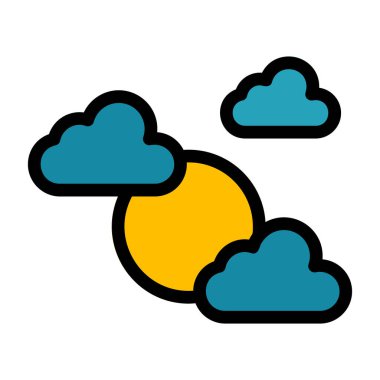 Bulutlar simgesi. Vektör çizim