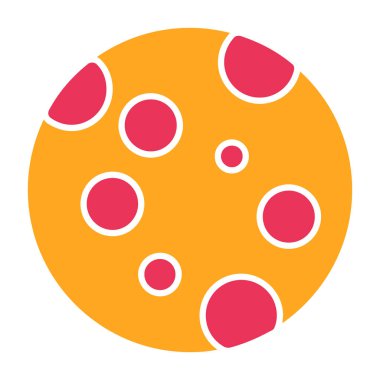 vektör pizza simgesi, yiyecek