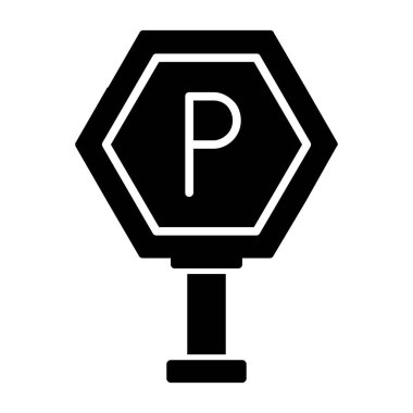 İşareti simgesi Otopark, illüstrasyon vektör