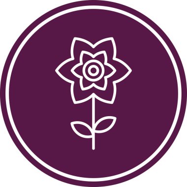 Modern çiçek simgesinin vektör illüstrasyonu