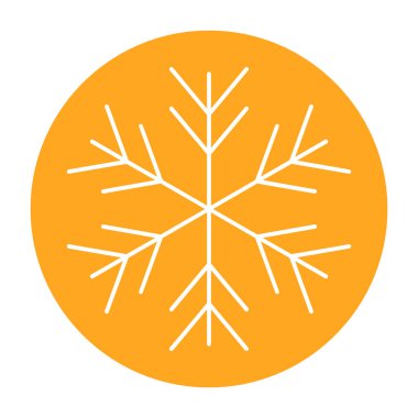 kar Tanesi simgesi vektör çizimi