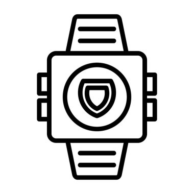 akıllı saat çizgisi vektör simgesi
