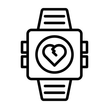 Kalp vektör simgesi dizaynlı kalp saati