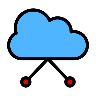 Bulut hesaplama teknolojisi vektör çizimi