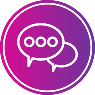 Kabarcık sohbet simge vektör çizim