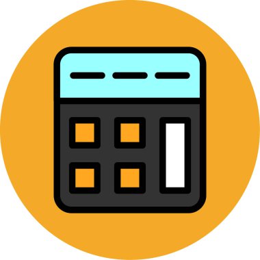 hesap makinesi simgesi vektör illüstrasyonu