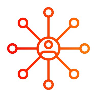 Basit vektör simgesi, ağ oluşturma kavramının interneti