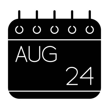 Takvim glifleri vektör simgesi tasarımı