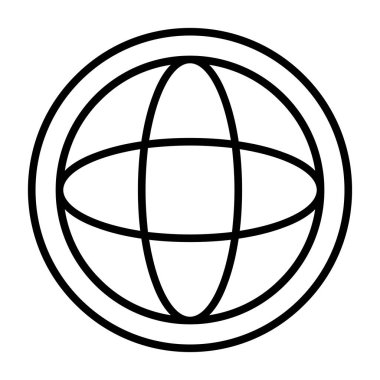 Küre. Web simgesi basit illüstrasyon