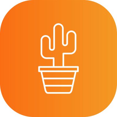 Kaktüs simgesinin vektör illüstrasyonu