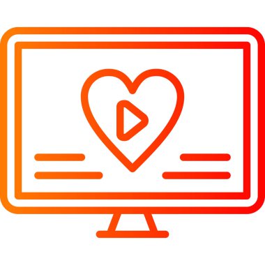 video. Web simgesi basit illüstrasyon