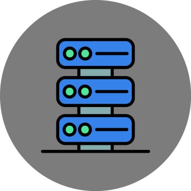 Sunucu. Web simgesi basit illüstrasyon