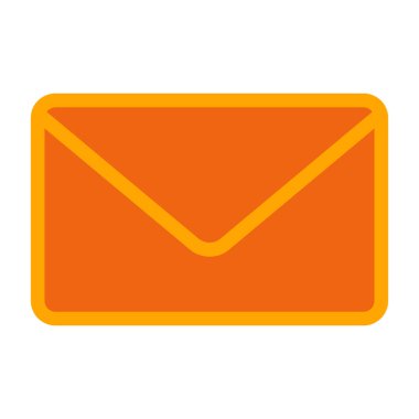 posta zarfı simgesi, basit vektör illüstrasyonu