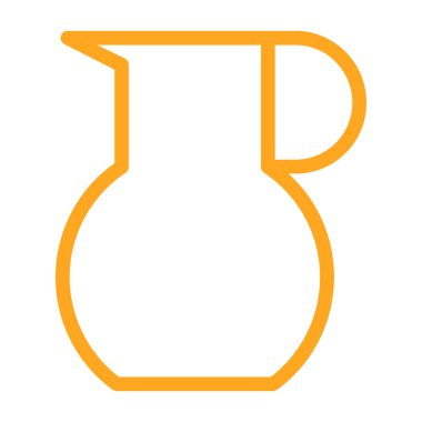 Bir sürahi simgesinin vektör illüstrasyonu