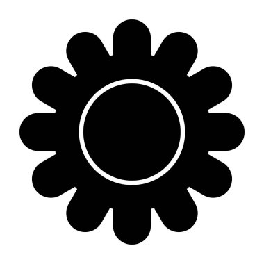 ayçiçeği ikonu vektör illüstrasyonu