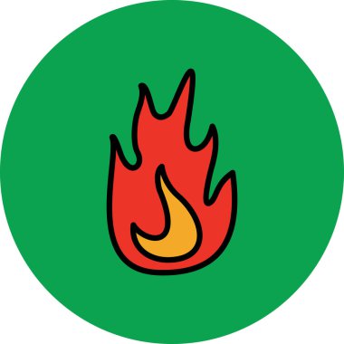 ateş vektör illüstrasyonu