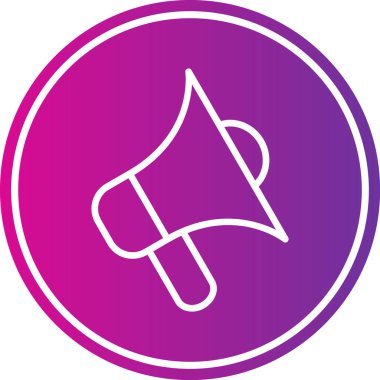 megafon ikonu. Vektör illüstrasyonu