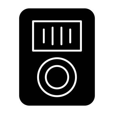 Mikrodalga ikon tasarımının illüstrasyon vektörü grafiği