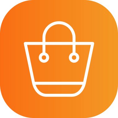 Vektör çantası düz biçim simgesi