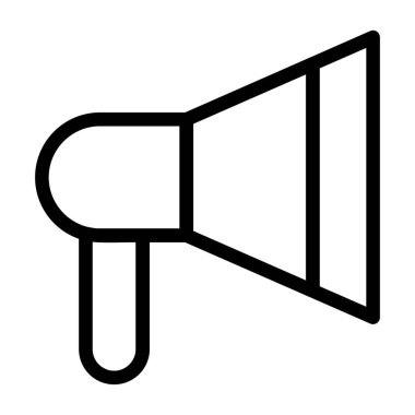 Hoparlör İnce Satır Vektörü Simgesi