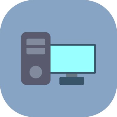 bilgisayar aygıtı simgesi ile doldurulmuş - ana hat biçimi