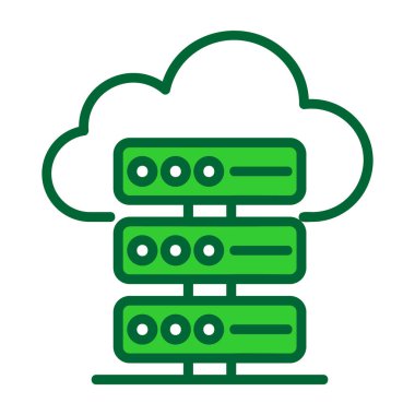 beyaz üzerinde bulut sunucu çizimi