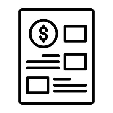 Bill Dolar ikonu. beyaz arkaplanda izole edilmiş web tasarımı için ana fatura para vektörü simgesi