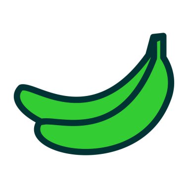 vektör muz simgesi, basit illüstrasyon