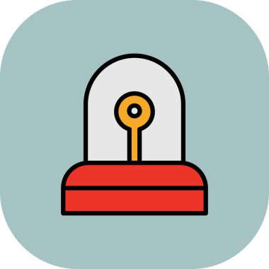 Çan simgesi renkli çizginin vektör çizimi. güzel ve güzel bildirim simgesi olarak da kullanılabilir.