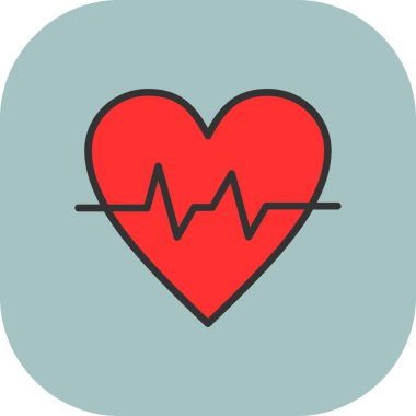 kalp vektörü simgesi arkaplanda izole edildi