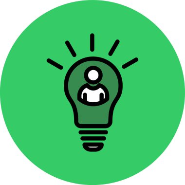 fikir simgesi, vektör illüstrasyonu