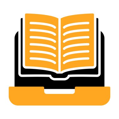 Kitap. Web simgesi basit illüstrasyon