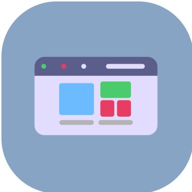 Web simgesi, basit vektör illüstrasyonu