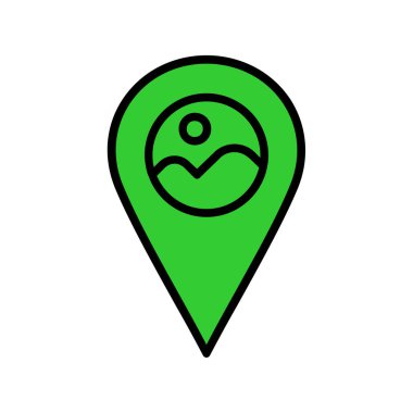 Konum Gradyan Vektör Simgesi Tasarımı