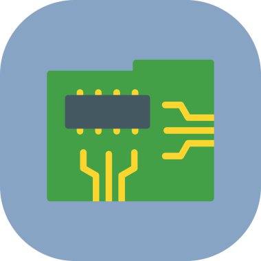 Pcb Tahta Web simgesi, vektör illüstrasyonu