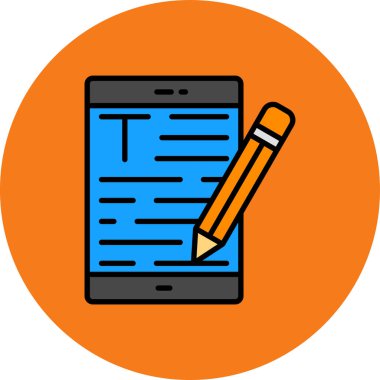 Kalem. Web simgesi basit illüstrasyon