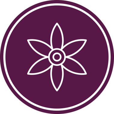 beautiful flower vector glyph icon