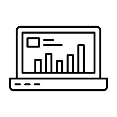 grafik vektörü ince çizgi simgesi