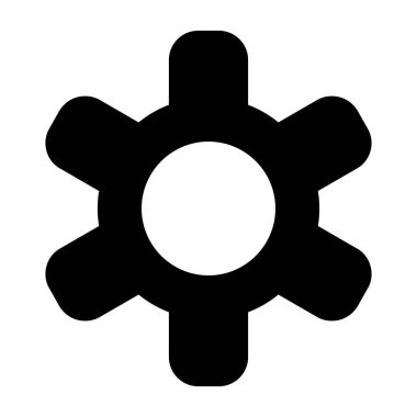 Ayarlar simgesi, vektör illüstrasyon tasarımı