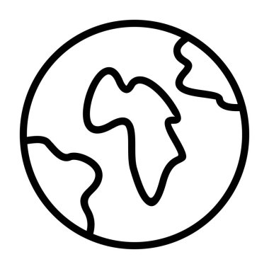 Yeryüzü ikonu vektör çizimi çizimi