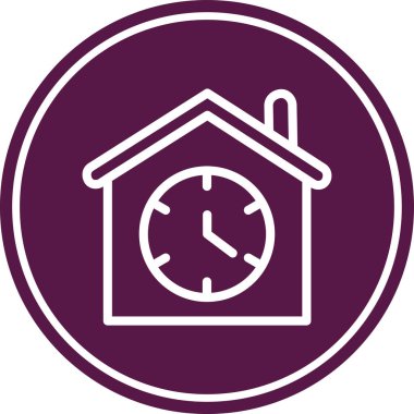 Saat simgesinin vektör illüstrasyonu