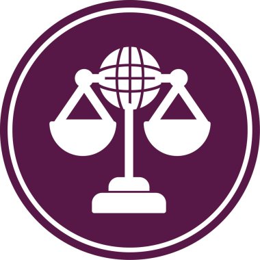 Modern b 'nin vektör illüstrasyonu ikon adaletinden yoksun